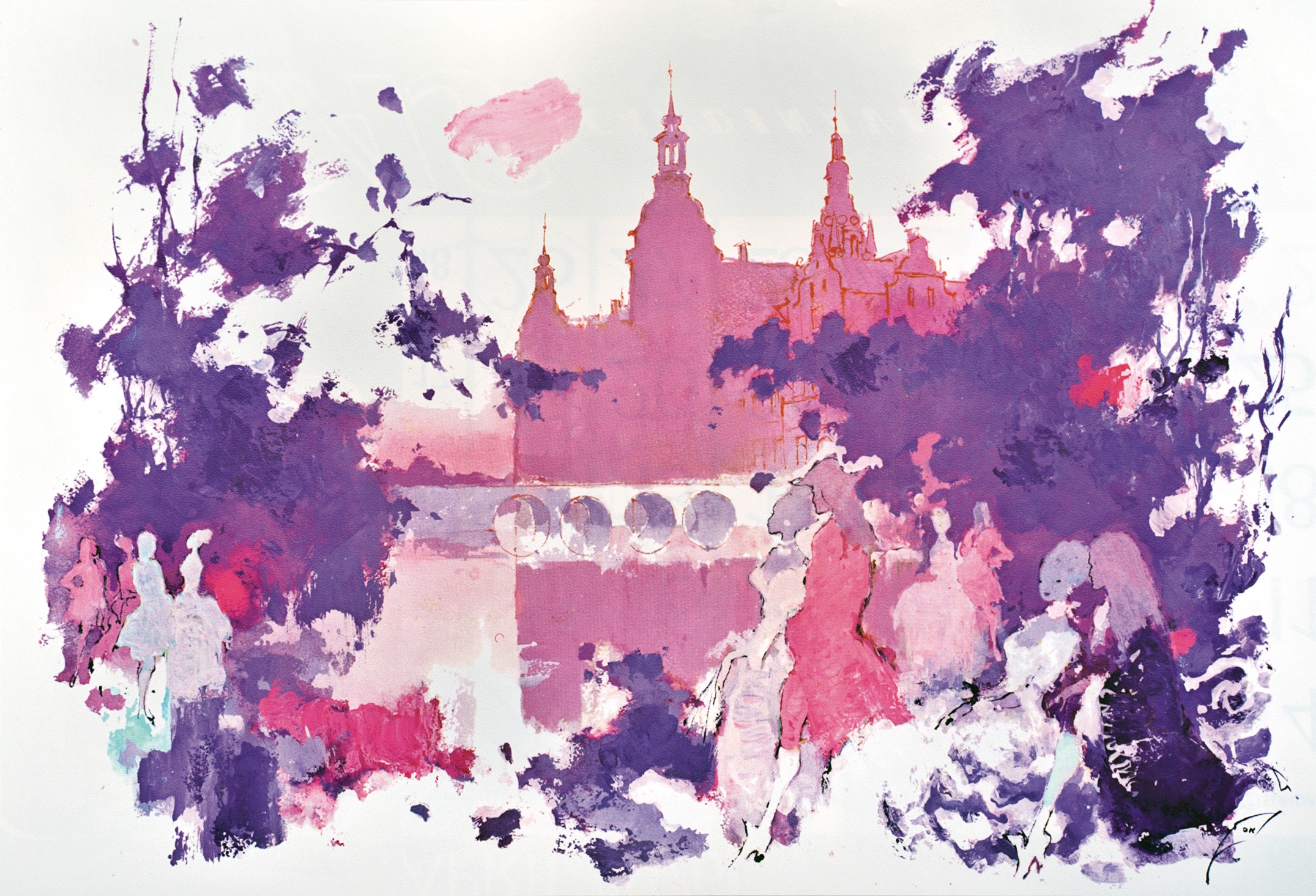 Frederiksborg slot fra SAS-kalenderen 1976